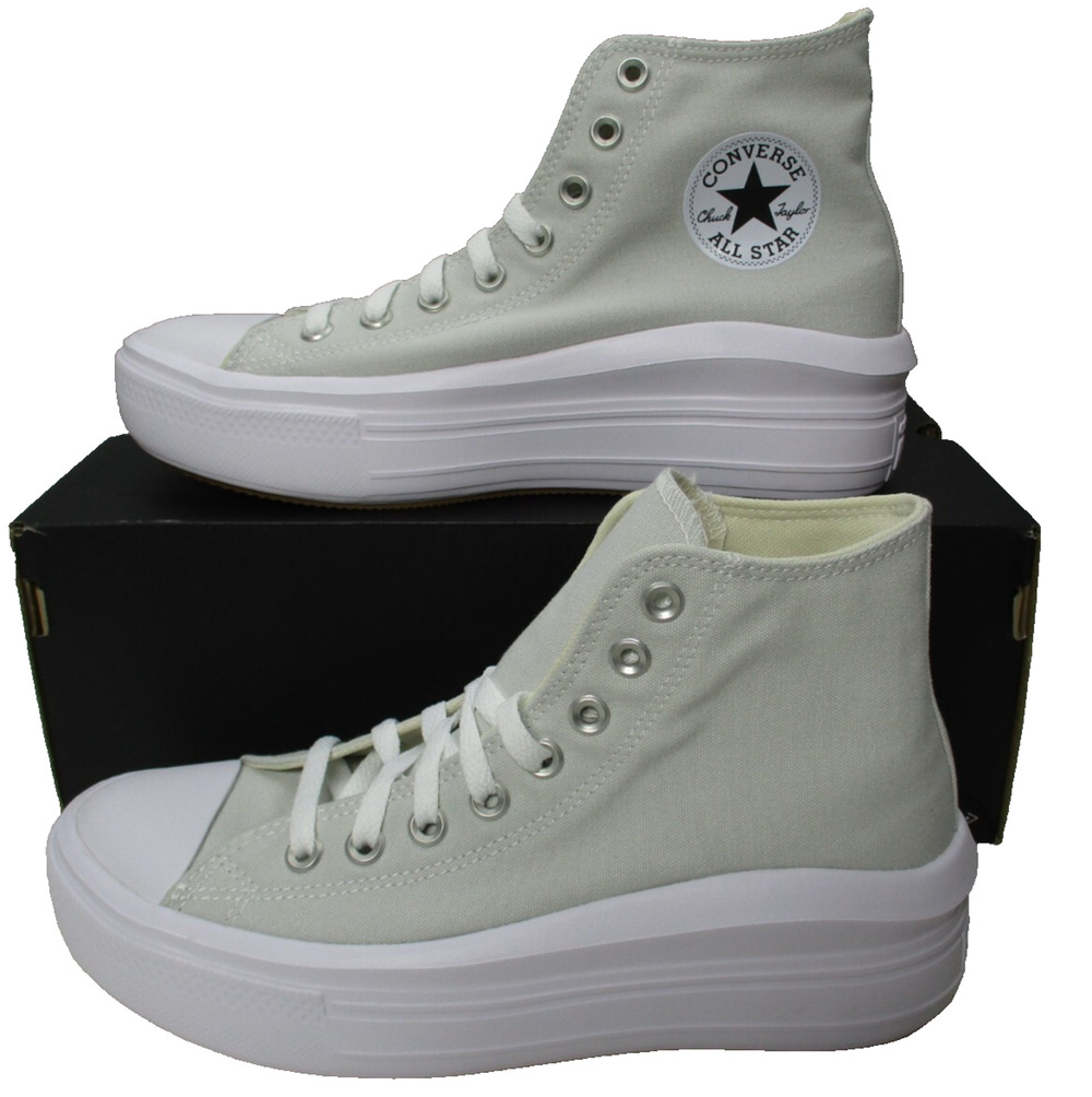 Converse CTAS Move Hi Womens Sz 9.5 Fossilized White (Gray/Beige) Platform Shoes